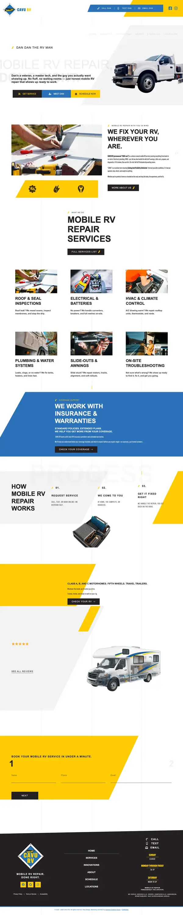 CAVU RV homepage