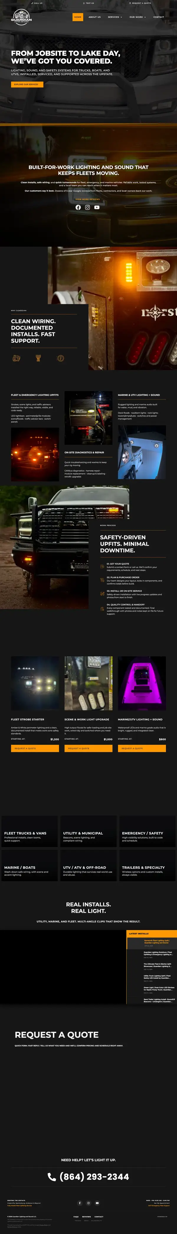 Guardian Lighting and Sound homepage