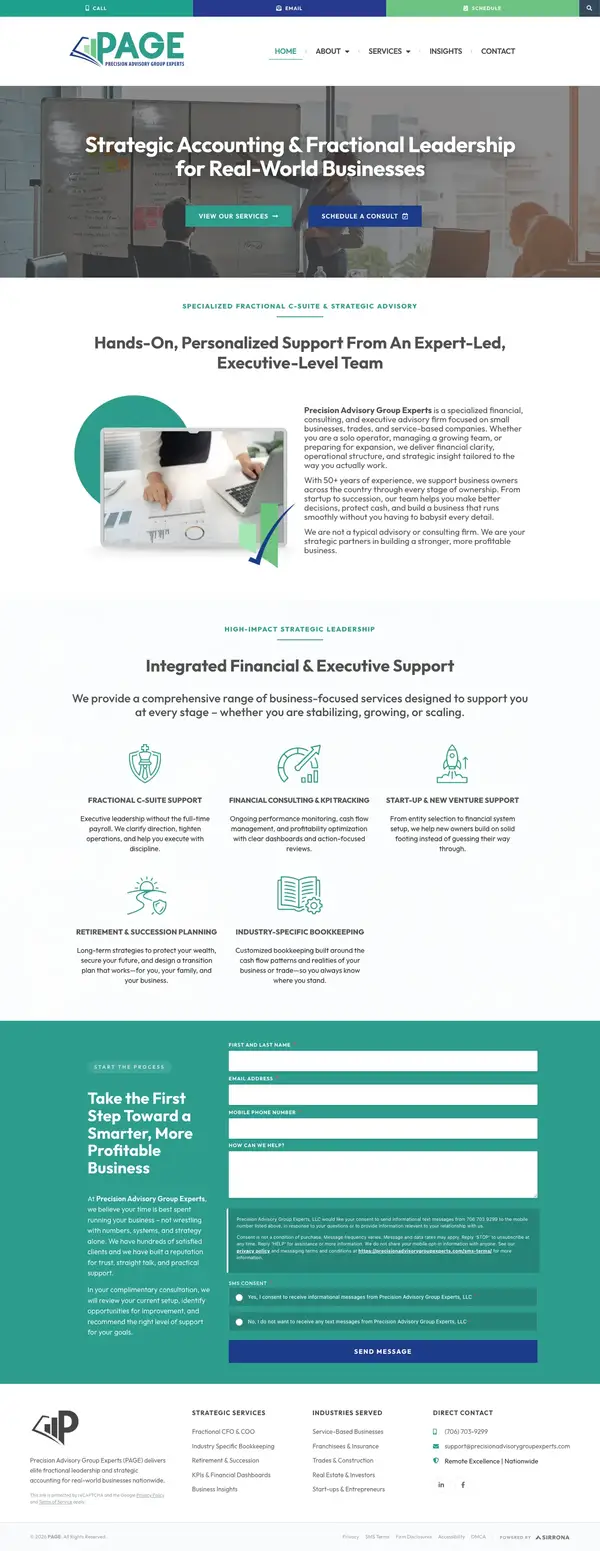 Precision Advisory Group homepage